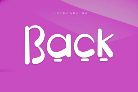 Back Font: Elegant Handwritten Display for Branding Campaigns