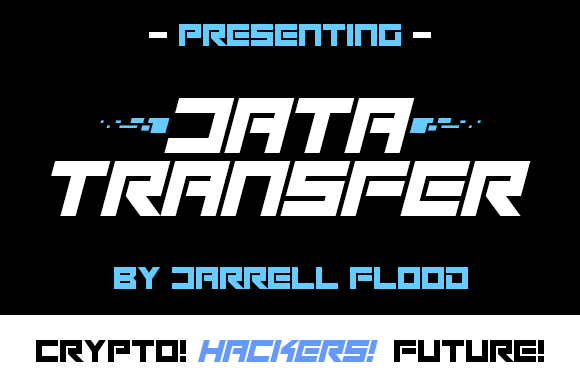 Data Transfer Display Font for Small Business Branding