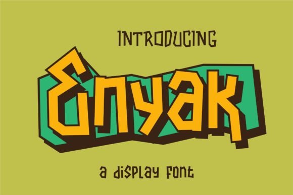Enyak: A Quirky Display Font with Hand-Drawn Charm