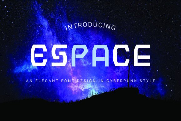 Espace: The Cyberpunk Display Font for Bold Campaigns