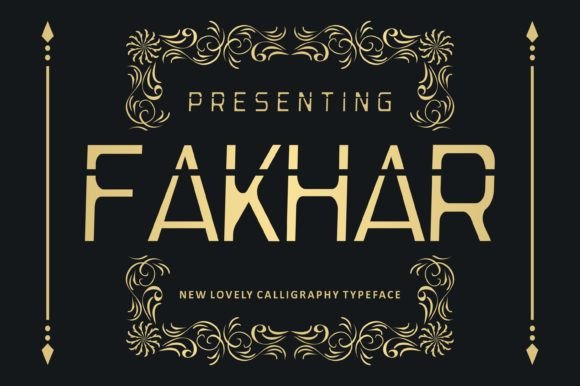 Fakhar: A Display Font for Magazine Layouts and Craft Projects
