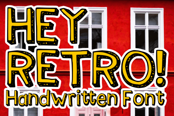 Hey Retro: A 90s Display Font for Small Business Branding