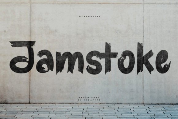 Jamstoke Brush Display Font for Editorial Design and Publication Branding