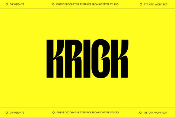 Krick: A Clean Display Font for Modern Branding and Editorial Design