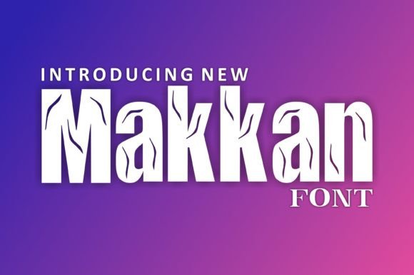 Makkan Display Font for Handmade Labels and Shop Branding