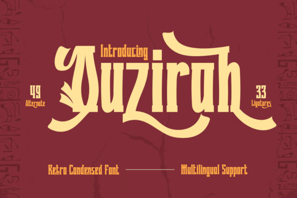 Quzirah: A Retro Condensed Font for Vintage Branding