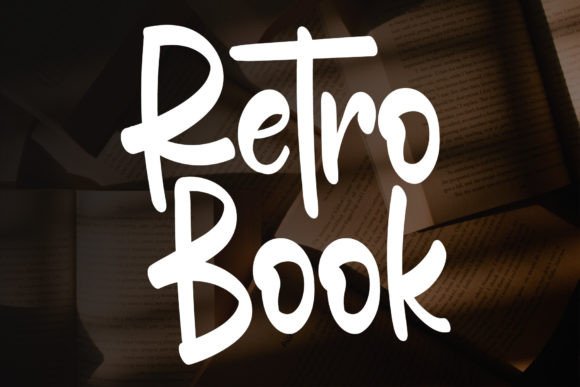 Retro Book Font for Handmade Crafts and Product Designs