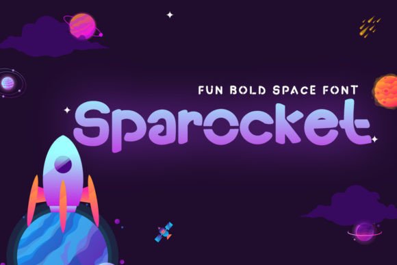 Sparocket: A Bold Space-Themed Display Font for Digital Interfaces