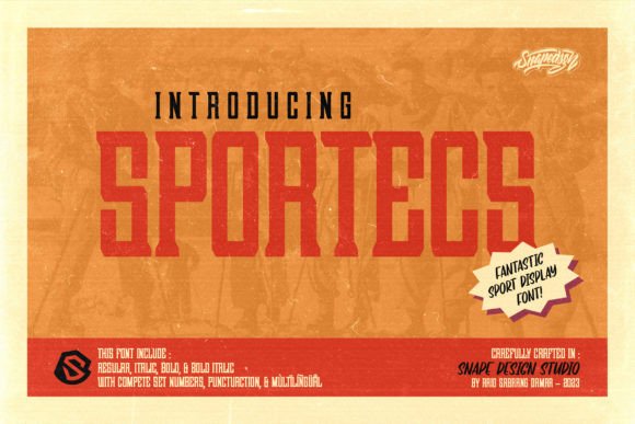 Sportecs Font: Bold Athletic Display Type for Maker Projects