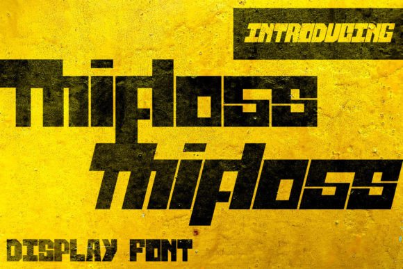 Thifloss: A Block-Bold Display Font for Editorial Design