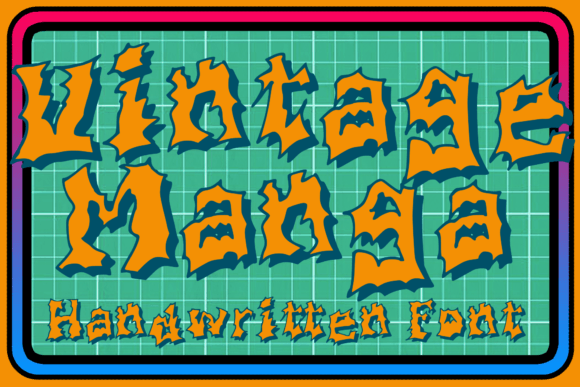 Vintage Manga: A Retro Display Font for Bold Branding